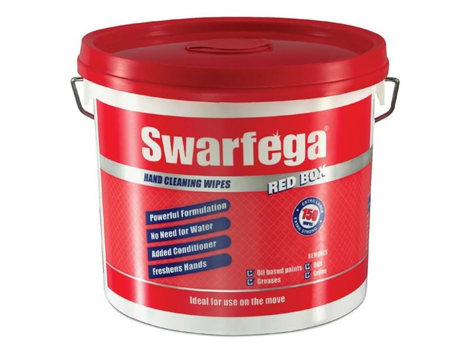 Swarfega Red Box Heavy-Duty Trade Hand Wipes (Tub 150)
