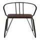 image 1 of Interiors by Premier Black Metal and Elm Wood Arm Chair, Accent Dining Arm Chair, Versatile Wooden Chair for Home, Office, Lounge