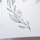 image 3 of Happy Birthday Friend Greeting Card Elegant Floral Monochrome White