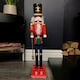 image 1 of 50cm Red Countdown Wooden Christmas Nutcracker Decoration