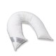 image 4 of V Shape Duck Feather And Down Luxury Pillow 100% Cotton Cover White