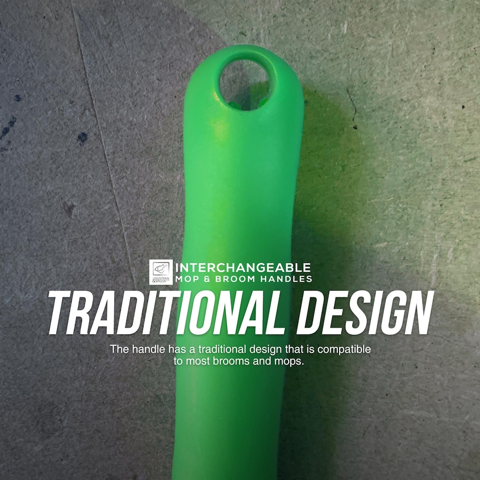 image 1 of Colour-Coded Aluminium Mop & Broom Handle 120cm Universal Screw Fit