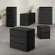 image 6 of Naia Narrow Chest of 5 Drawers in Black Matt