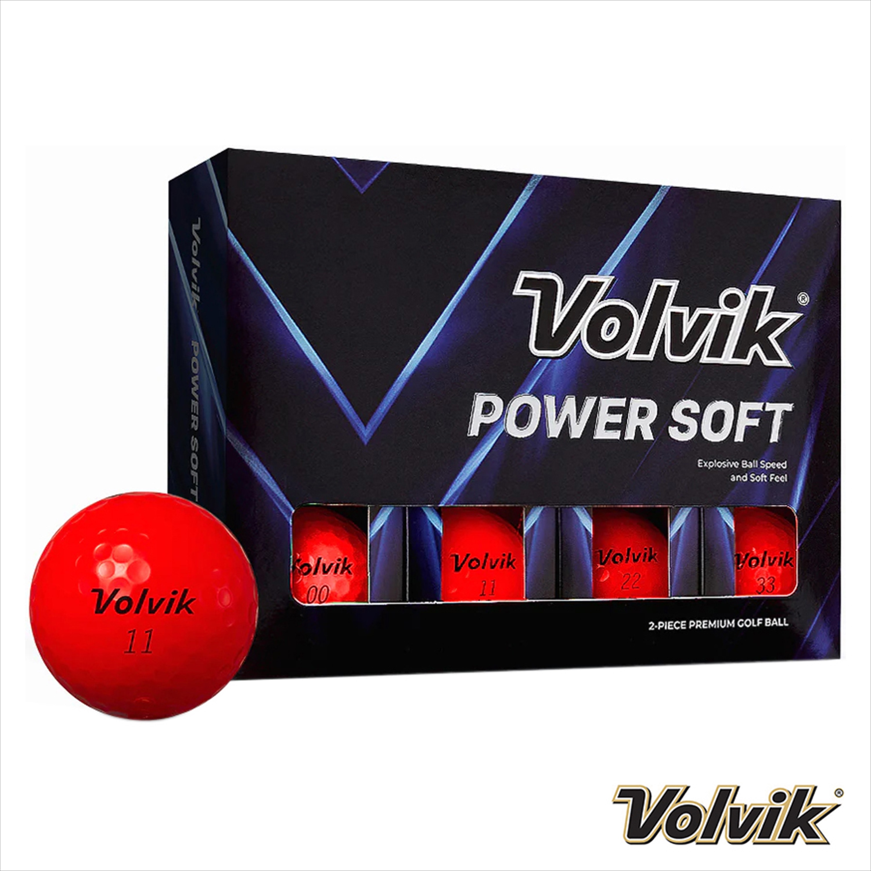 Volvik Powersoft Golf Balls in Red