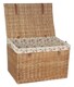 image 2 of Large Light Steamed Storage Basket with Garden Rose Lining | Multi | Garden Rose | L