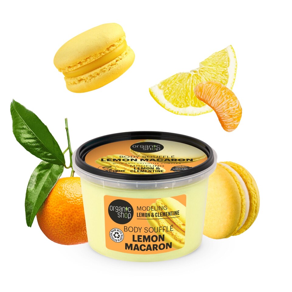 image 1 of Organic Shop LemonMacaron BodySouffle Lemon&Clementine 250ml