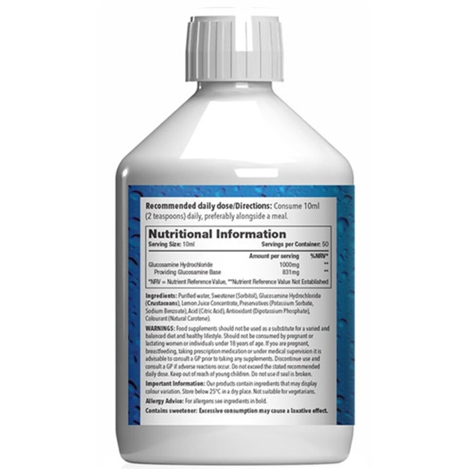 image 1 of Liquid Glucosamine HCl 1000mg - 500ml - 50 Servings
