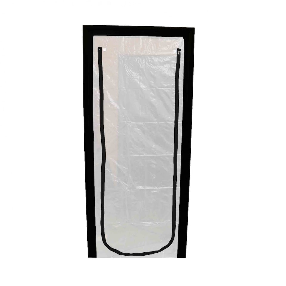 image 1 of Heavy Duty Reusable Zip Door Dust Barrier Guard Protection Kit | Clear | 1