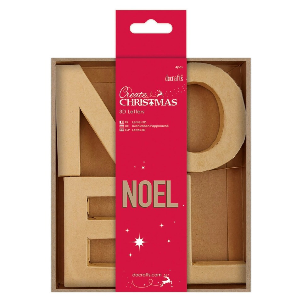 10cm 3D Letters (4pcs) - NOEL - Papermania - PMA 160711