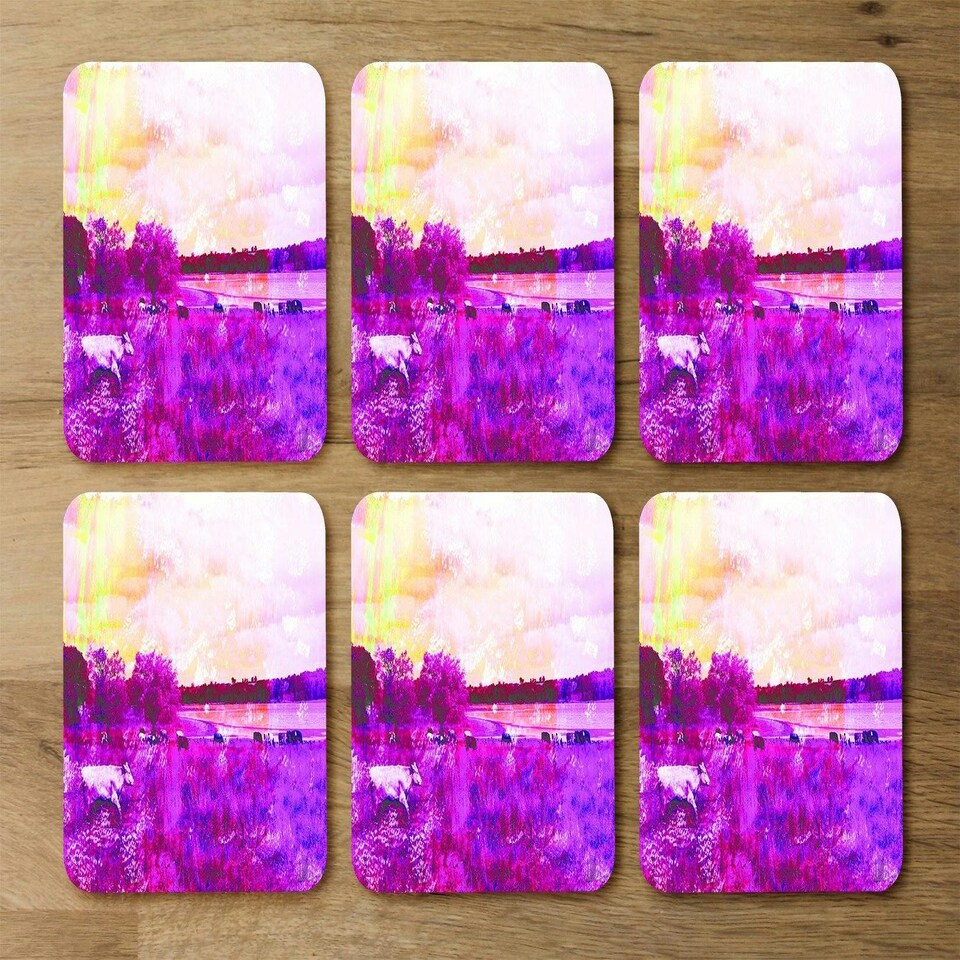 image 1 of Vintage pinky Cow (Coaster)