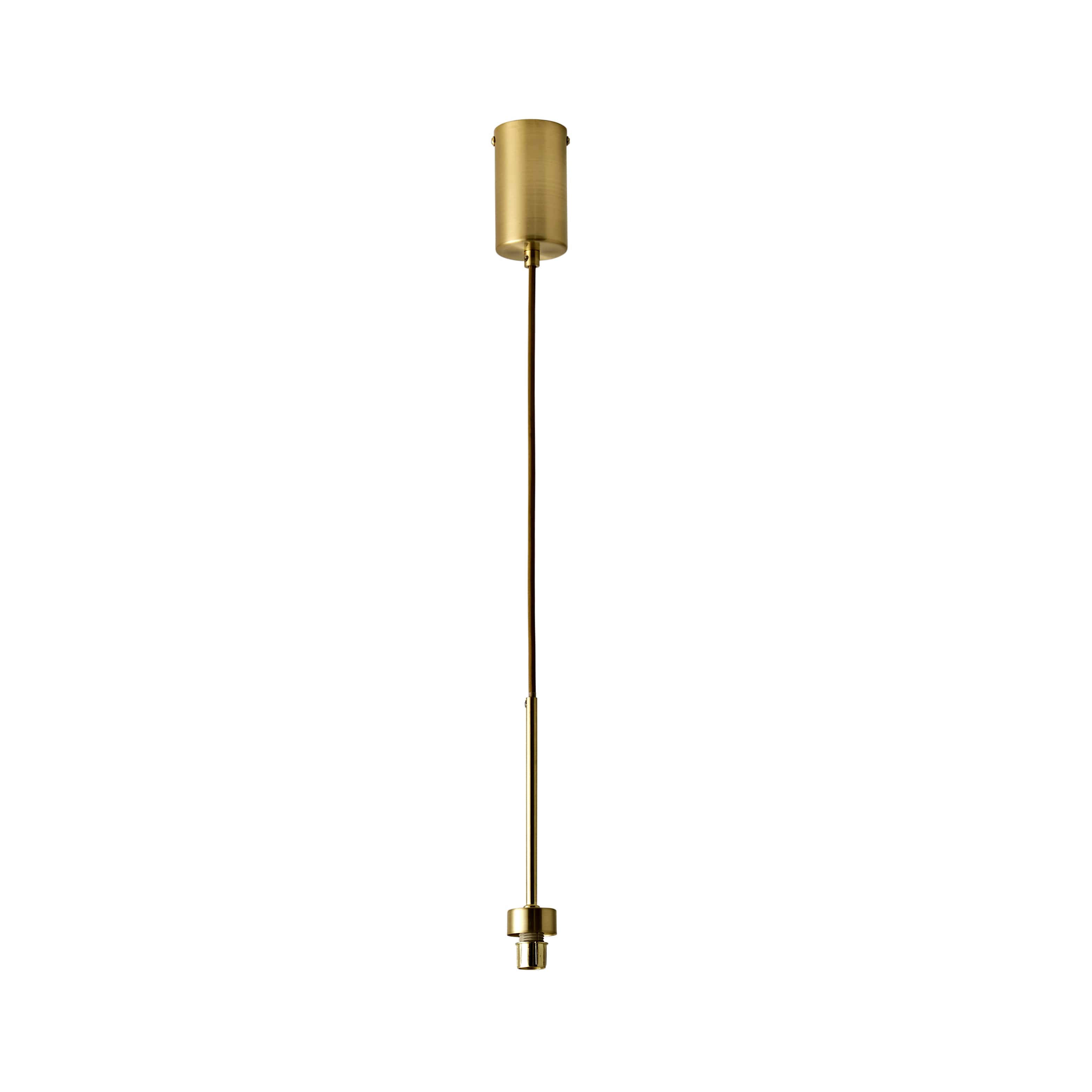 ValueLights Fiona Brushed Gold Thread Detail Adjustable Single Pendant Ceiling Light