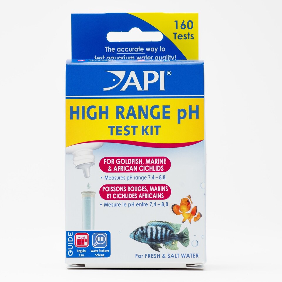 image 1 of API High Range pH Test Kit (160 Tests) Measures Elevated pH for Cichlids & Marine Tanks Aquarium Test Kit