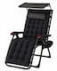 image 2 of Luxury Zero Gravity Lounge Chair With Thick Cushion and Canopy - Pair