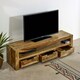 image 4 of Valor Mango Wooden Large TV Stand With 3 Drawers Brown