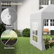 image 6 of Outsunny 2 x 2 m Garden Pop Up Gazebo, Wedding Party Tent Marquee, Water Resistant Awning Canopy with Sidewalls, Windows, Carry Bag, White