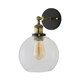 image 8 of ValueLights Industrial Style Black And Gold Wall Light With Tinted Glass Shade