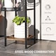 image 5 of Outsunny 4 Tiered Plant Pot Stand, Metal Plant Shelf for Living Room | Black | Black
