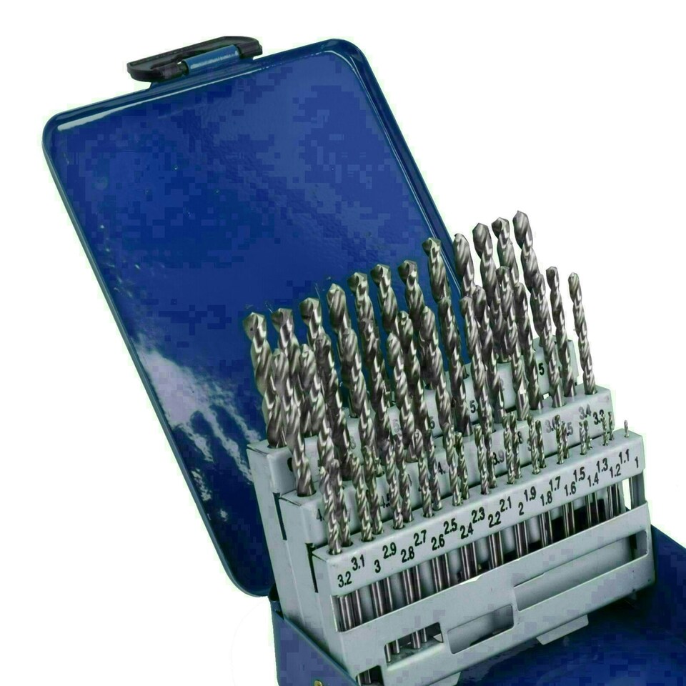 image 1 of Engineers Fractional Drill Bit Set HSS 1-6mm in 0.1mm Increments 51pc AT020