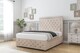image 3 of Sloomy Sofia Chrome Sand Naples Divan Bed Base No Drawers With 26 Inch Strutted Headboard & 12 Inch Matching Footboard | Cream | Sand | Small Single | 1