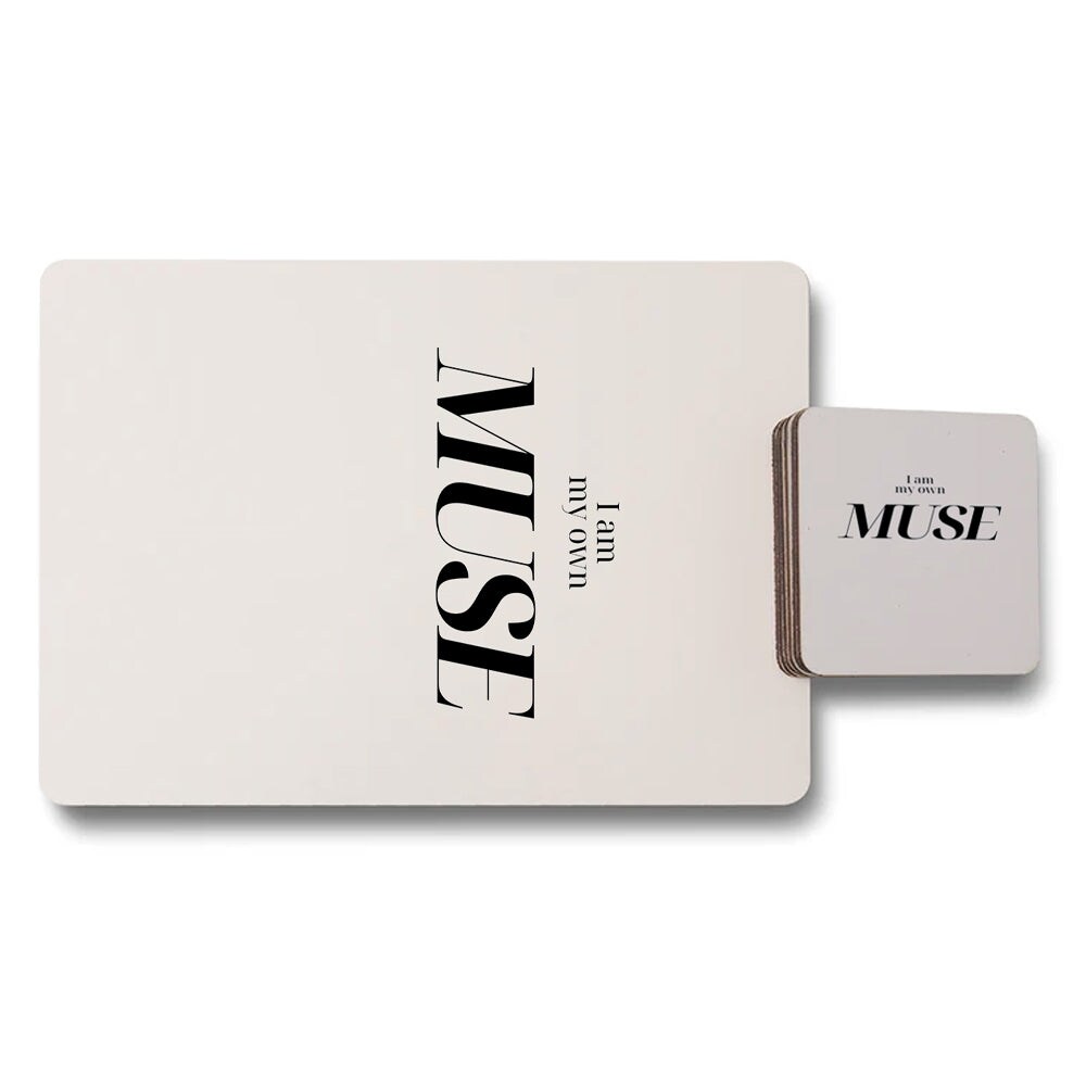 Muse Designer Art Placemat And Coaster Set With Wood Bottom Luxury Collection Exclusive