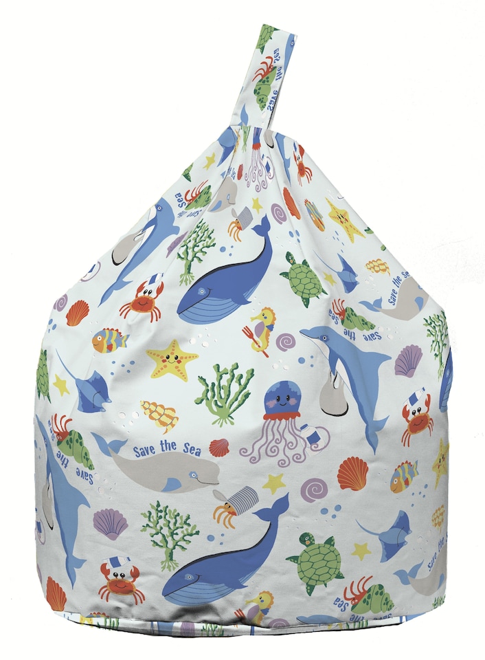 image 1 of Bean Lazy Save Our Seas Cotton Bean Bag Large