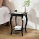 image 5 of COSTWAY Set of 2 End Table Living Room Sofa Side Table Black Black