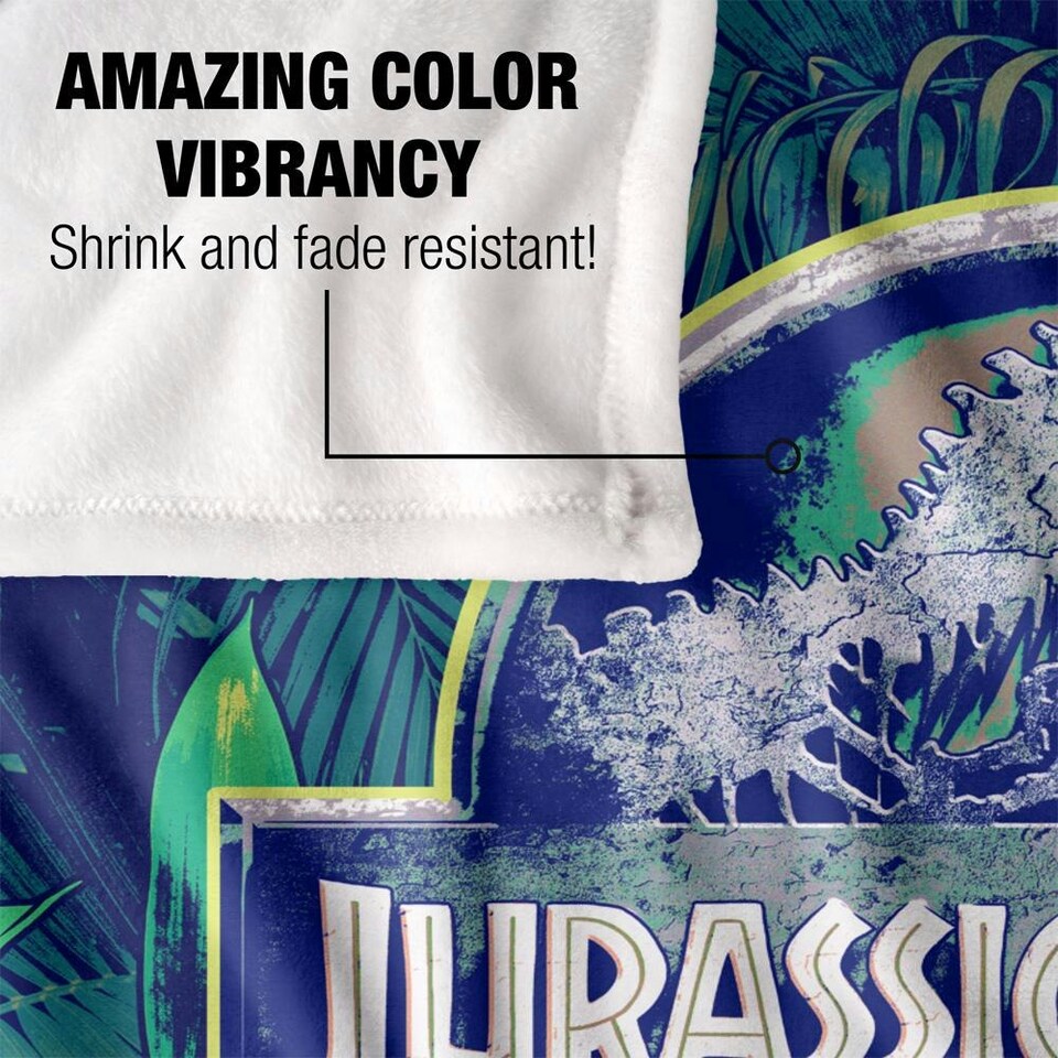 image 1 of Jurassic World Jungle Blanket - White - One Size
