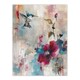 image 3 of Hummingbird Zinnia Flower Blooms Oil Living Room Black Framed Wall Art Print A4