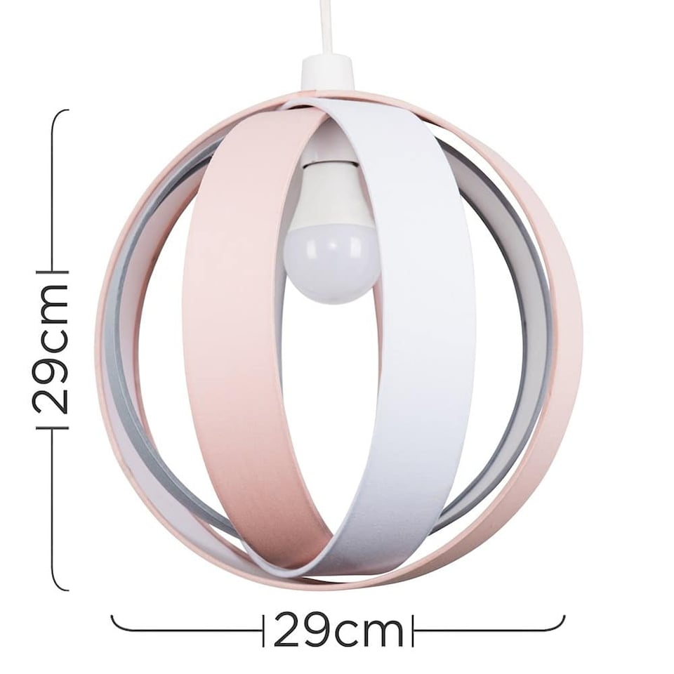 image 1 of ValueLights Pink Modern Fabric Globe Ceiling Pendant Light Shade