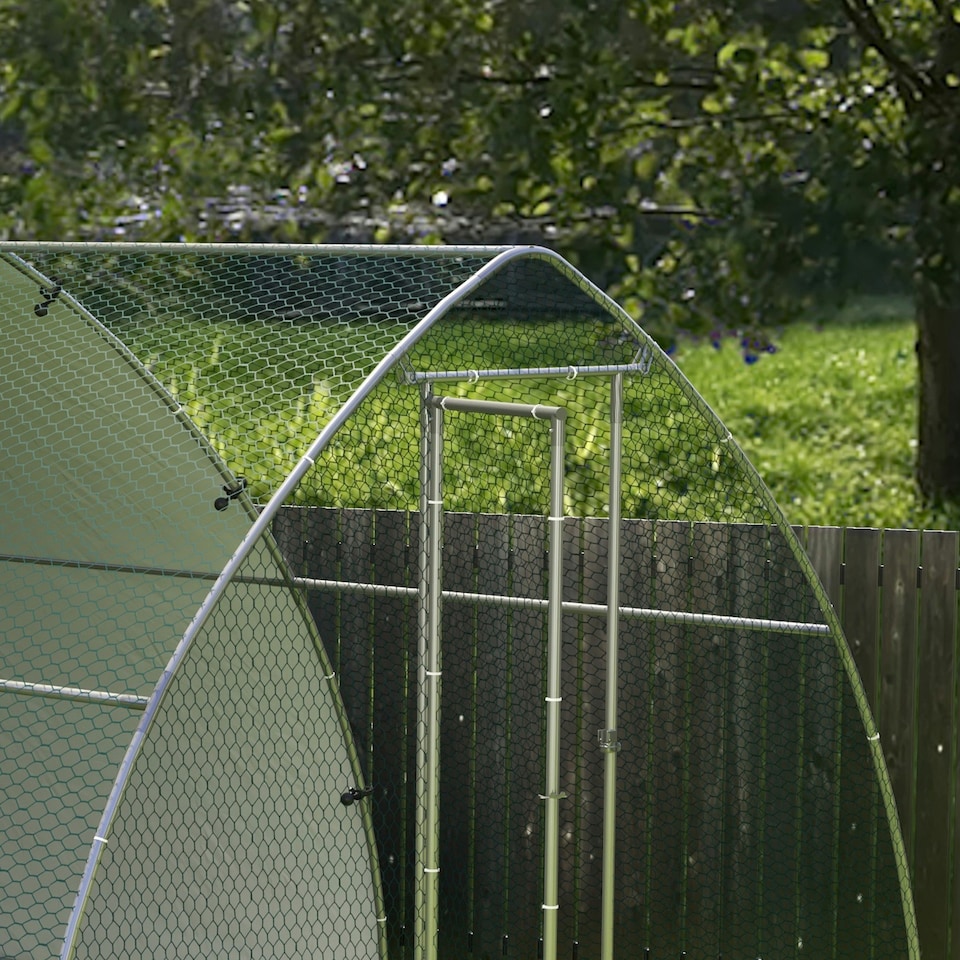 image 1 of PawHut Walk-In Chicken Run w/ Cover, for 8-12 Chickens, 3 x 3.8 x 2.2m