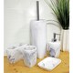 image 1 of Showerdrape Octavia White Marble & Chrome 5 Piece Bathroom Accessory Set