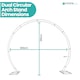 image 2 of Dual Circle Arch Stand Party Background Decoration, Garden Arbors - 260x220cm