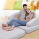 image 3 of Benross 5in1 Inflatable Flocked Sofa Bed | Grey | Double