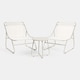 image 6 of OHS Mykonos Bistro Set Outdoor Table Chair Garden Patio Furniture | Cream | Natural