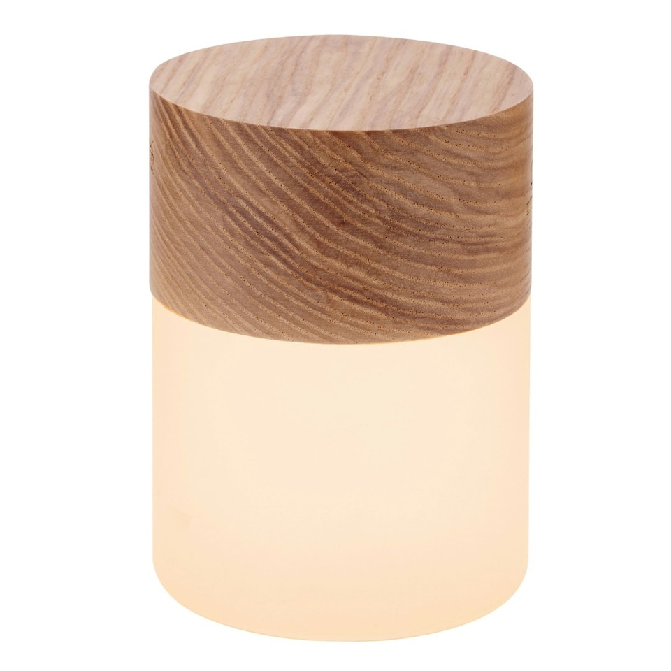 image 1 of Gingko Natural Wood Large Lemelia RGB Colour Changing Desk Lamp N/A | Walnut