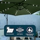 image 4 of Apollo 3m Banana Cantilever Parasol with Built in LED Lights Green | Green