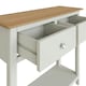 image 6 of Taberno Oak 2 Drawer Console Hallway Table Linen White White