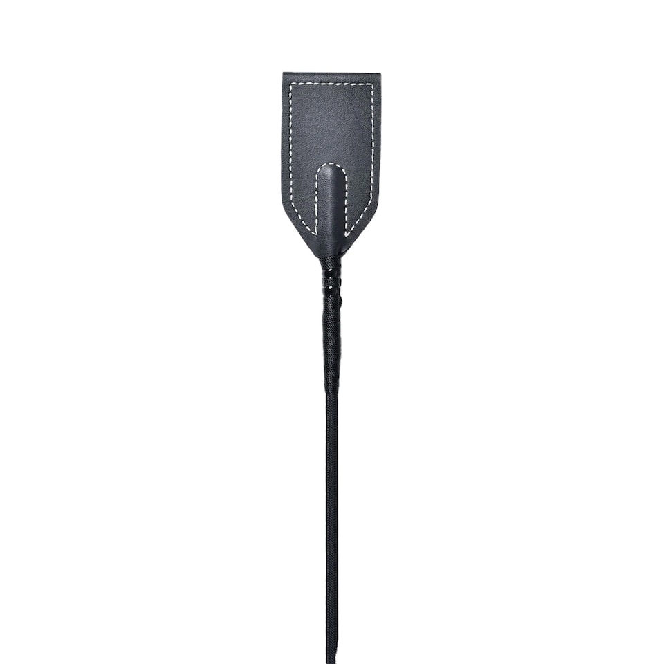 image 1 of Dublin Embossed Leather Horse Riding Whip | Black | Black | One Size | 1