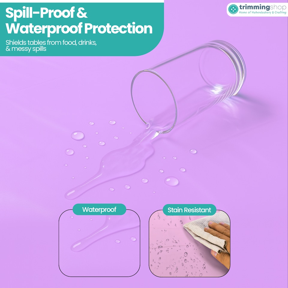 image 1 of Disposable Plastic Table Cover, Table Liner - 54" x 108"