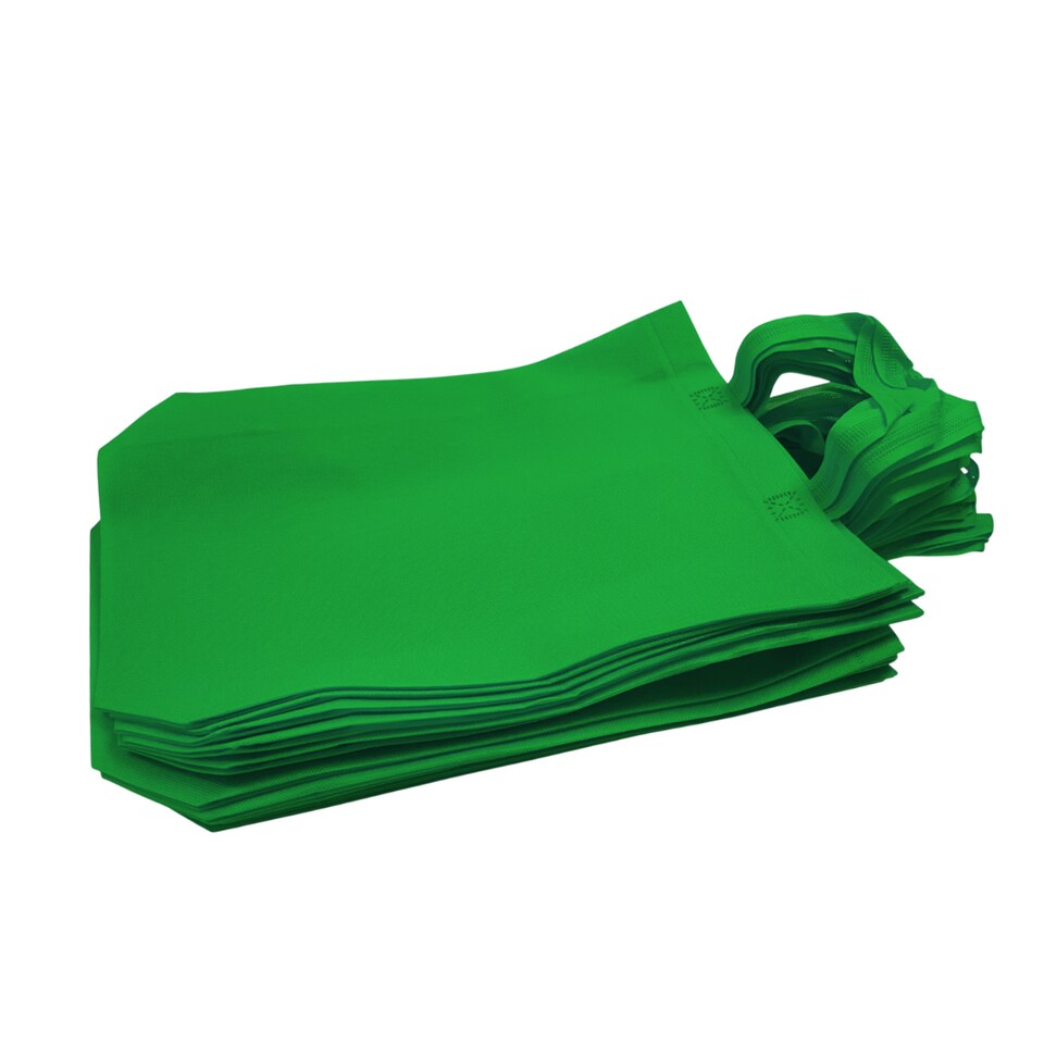 image 1 of Pack of 25 Dark Green Coloured 30x38x10cm Non-Woven Bags with Handle | Green