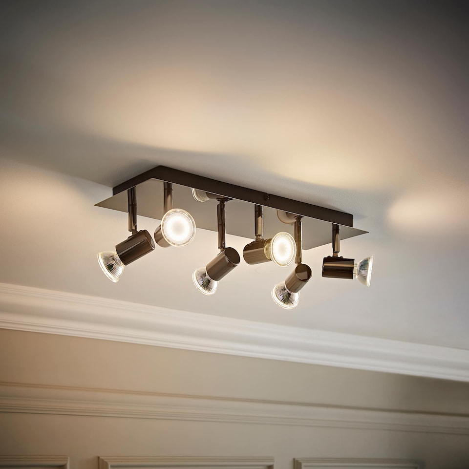 image 1 of ValueLights Consul Spotlight Black Spotlight & Warm White Bulb | Black