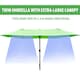image 4 of Outsunny 4.6m Garden Parasol Double-Sided Sun Umbrella Patio Market Shelter Canopy Shade Outdoor with Cross Base – Green