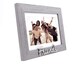image 2 of Grey Woodgrain Effect Friends Picture Frame with Silver Letters - 6x4 Inch or 7x5 Inch | Grey