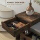 image 5 of HOMCOM Upholstered Entryway Shoe Bench with Storage Drawer Open Shelf Brown Brown