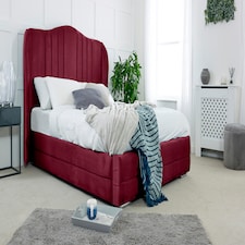 Dorridge Plush Small Double Bed Frame - Maroon