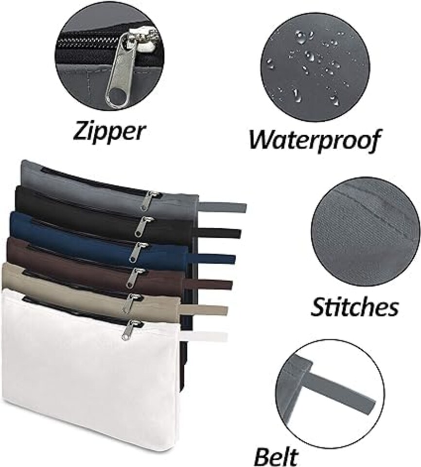 image 1 of Covers&All Tool Bag / Pouch 12 Oz Waterproof - Heavy Duty 12 Oz Max multicolor 6pc, 7 in L x 11 in W x 7 in H, Mulitcolored