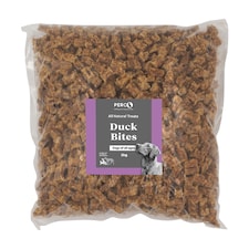 Pero Natural Dog Treats - Duck Bites 1kg | Brown | 1kg | Duck | 1