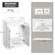 image 3 of Yaheetech Minimalist Bathroom Cabinet with Sink and Door