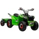 image 1 of HOMCOM Electric Quad Bike, 6V Kids Ride-On ATV with Back Trailer - Green