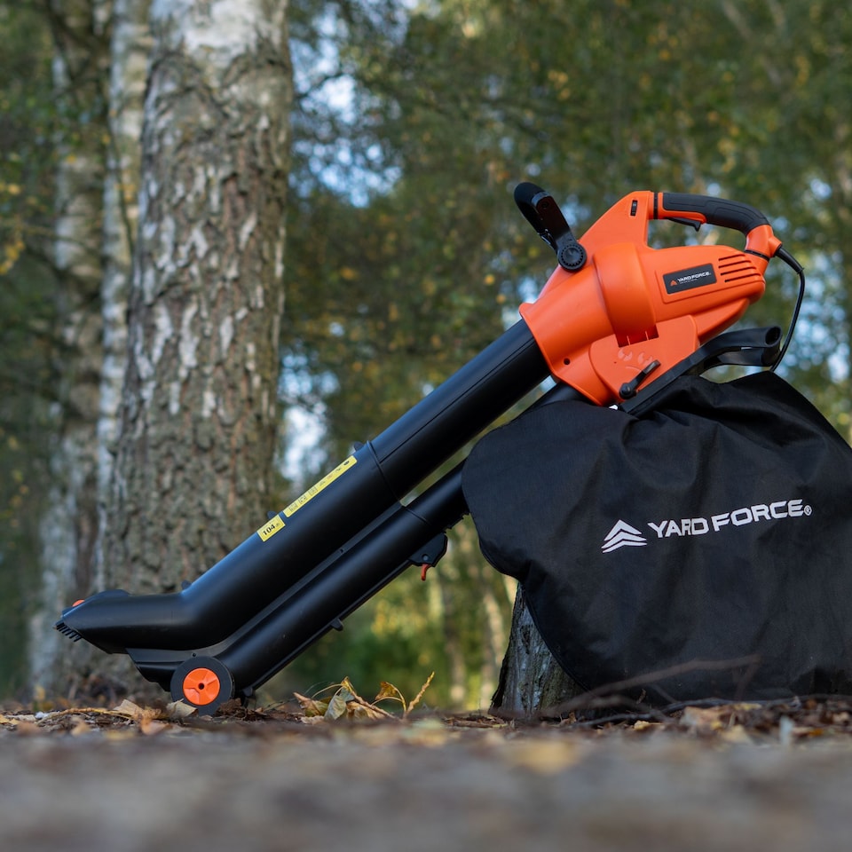 image 1 of Yard Force 3-in-1 3000W Electric Corded Blower Vac and Mulcher, 35L Capacity, 100-300 km/h Air Speed | Orange
